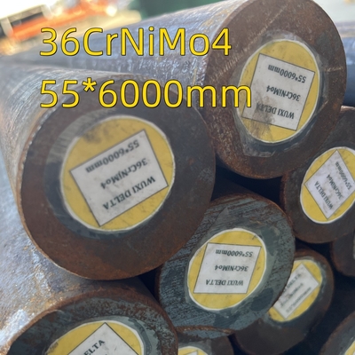 DIN 1.6511 Ronde staalstaaf 55 mm Dia 36CrNiMo4 / Warmgewalst zwart oppervlak