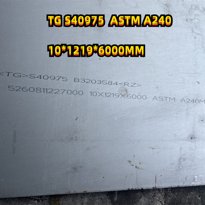 S40975 Warmgewalste van het de Gegevensblad van de Roestvrij staalplaat Chemische Samenstelling 40.0mm