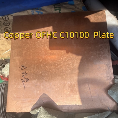OFHC C10100 Koperplaat Zuurstofvrij Hooggeleidbaarheid 20*600*600mm Koperlegering C10100 Plaat
