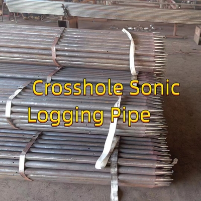 Gedrukt type kruisgat Sonic Logging Tube Od 57 mm Dikte 3 mm Voor boren stapel