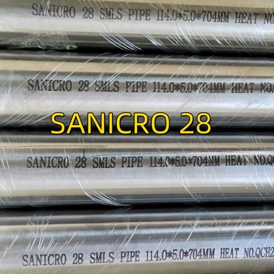 SANICRO 28 UNS N08028/W. Nr. 1.4563 SMLS PIPE legering28 roestvrij staal buizen 114*5*6000