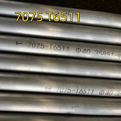 Hoge sterkte warmtebehandelbaar 7075 T6511 Soild Rod Aluminiumlegering OD40mm Voor vliegtuigen