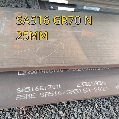 MS-plaat 50X2500X3000MM ASTM SA516 SA516 G70 Warmgewalst zacht koolstofstaalplaat
