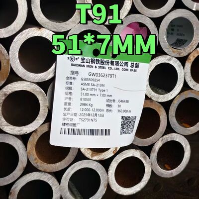 Warmtewisselaar ASTM A213 T91 Naadloze Ketels Alloy-PSteel Pijp Voor Hoge Temperatuur Dienst