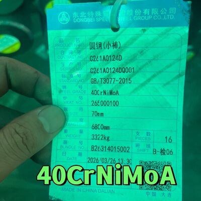 40CrNiMoA SNCM439 AISI 4340 gelegeerd staal ronde staaf zwart oppervlak 160 mm gelegeerd stalen staaf