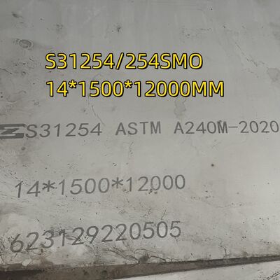 254SMO S31254 Super Austenitisch Roestvrij Staal Plaat 1.4547 6 Molybdeen Legering voor Zeewater Ontziltingsapparatuur