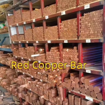 Square Shaped Pure Copper Bar 20*20  30*30mm Red Copper Bar C1100 1/2H Hard Shaft