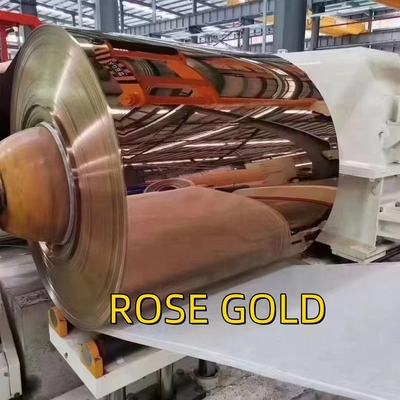 ROSE GOLD 0.5*1220x2440mm roestvrij staal gladde spiegelplaat voor plafonddecoratie