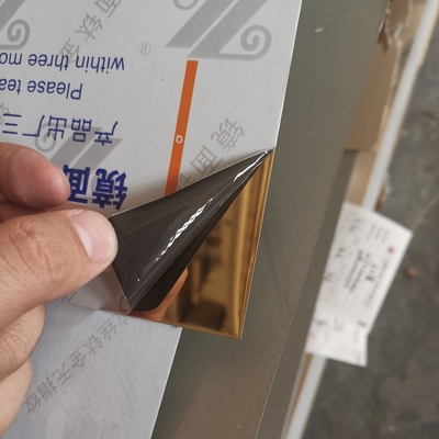 ROSE GOLD 0.5*1220x2440mm roestvrij staal gladde spiegelplaat voor plafonddecoratie