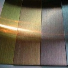 0.5*1240x2440mm roestvrij staal gladde spiegelplaat Ti-goud spiegelplaat