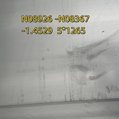 N08926 N08367 DIN1.4529 Roestvrij staalplaat 5*1265*6000mm NO.1 AL-6XN Incoloy legering 25-6Mo