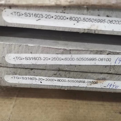 55 mm dik roestvrij staal 316L plaat 2000*6000 mm Din1.4404 s31603 12 mm dik SS plaat Klasse 316