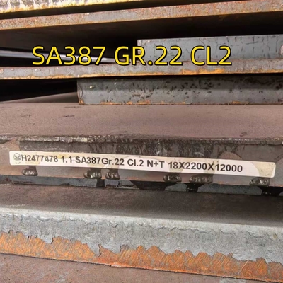 SA387Gr22 CL2 N+T Kessel en drukvat Stalen plaat 18*2200*12000MM