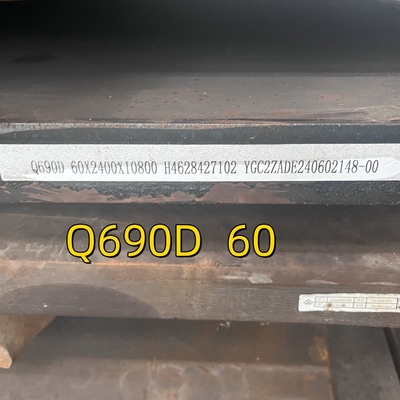 Hoge sterkte warmgewalst legeringsstaalplaat EN 10025 Q690D Q690E S690Q S690QL 60*2500mm