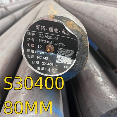 ASTM A276 Klasse 304 SS304 S30400 1.4301 Ronde staaf Helder gepolijst OD 150MM