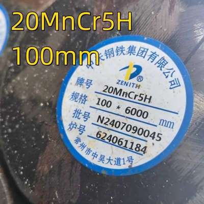DIN1.7147 SAE5120 20MnCr5 gegalvaniseerd stalen ronde staaf 50 mm met zwart geslepen, geschild, ruw gepolijst