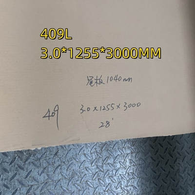 ASTM A240 Graad 409L 1.4512 3,0-12 mm warmgewalst SUS409 roestvrijstalen plaat NO 1 Afwerking