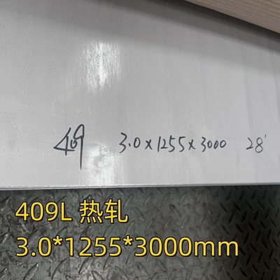 SUH409L/SUS409L 1.4512 Roestvrijstalen plaat 3.0*1255*3000MM 1D oppervlak voor auto-uitlaatonderdelen