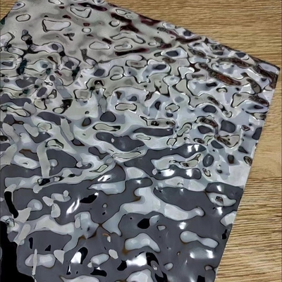 Ripple Effect SUS304 201 Spiegel Effect Water Wave Roestvrij staalplaat 1.0*1220*2440mm
