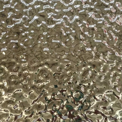 Metalen 304 201 roestvrij staal watergolfplaat Muur metalen decoratief paneel 0,6 * 1219 * 2438mm