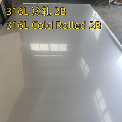 Koudgewalste 316L plaat ASTM A240 AISI316L DIN1.4404 roestvrijstalen metalen plaat 1.0*2000*3000