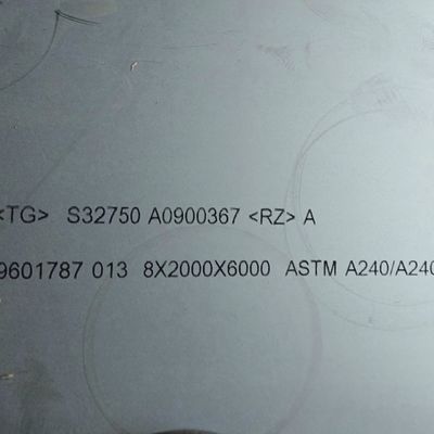 Warmgewalste Super Duplex ASTM A240 2507 S32750 Roestvrijstalen Plaat 8*1500*6000mm