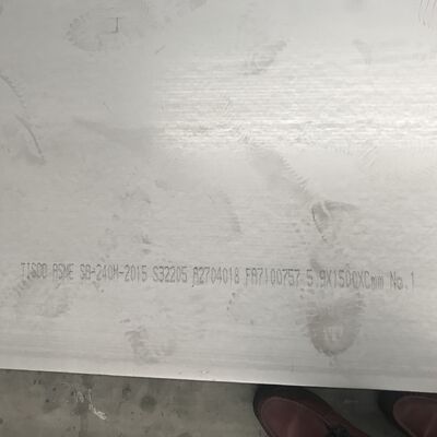 Duplex 2205 S31803 S32205 Roestvrijstalen platen DSS warmgewalst 6*2000*6000mm