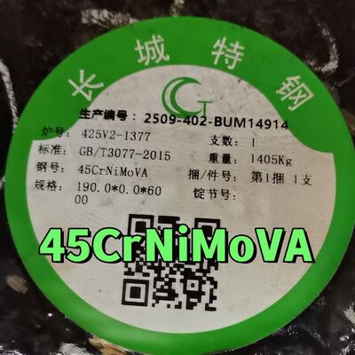 Warmgewalste en gesmeed 45CrNiMoVA legeringsstaal ronde staaf OD 190MM genormaliseerd en gegoten