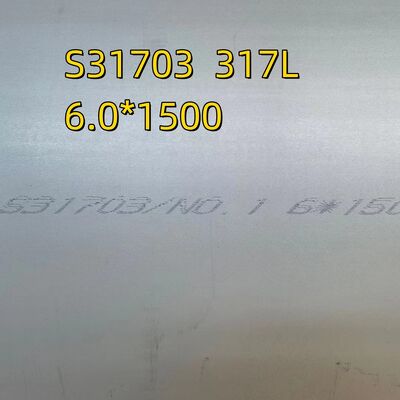 SS317LS roestvrijstalen plaat 1.4438 X2CrNiMo18-16-4 4*1500*6000mm Warmgewalste 317L plaat